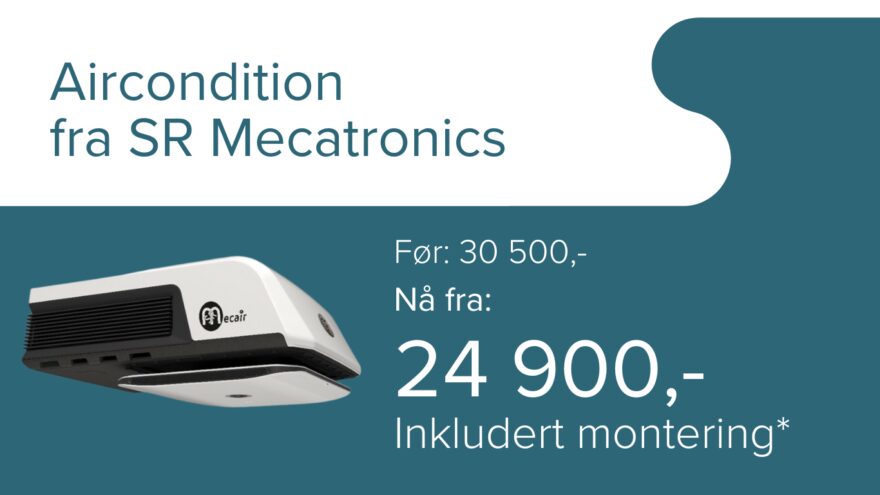Tilbud: Airconditioning fra Mecatromics. Kampanjepris fra kr. 24 900 inkludert montering (gjelder kjøp i kampanjeperioden og montering innen 1. mars 2024)